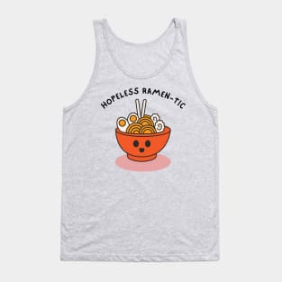 Hopeless Ramen-tic Cartoon Ramen Bowl Tank Top